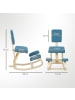 HOMCOM Kniestuhl-84L x 51B x 93H cm-Blau