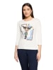 Betty Barclay Basic Shirt mit Aufdruck in Patch Cream/Dark Blue