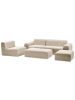 Beliani 5-tlg Lounge Set BATTIFOLLO in Beige/Weiß
