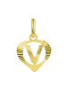 Lucardi 375 Gold Anhänger "Buchstabe V" Buchstabe