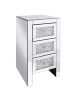 Beliani Nachttisch LORAY in Silber - (W) 30 x (H) 60 x (L) 30 cm