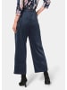 GOLDNER Hose Trendstarke Culotte in Velourslederoptik in tintenblau