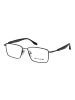 Trussardi Herren Brillenfassung mit Sonnenbrillen-Clip Rechteck Gunmetal