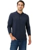 BRAX  Knopfleisten Langarmshirt für Herren in marineblau