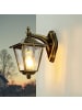 Licht-Erlebnisse Außen Wandlampe (B)14 x (H)23 cm in Messing Antik