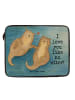 Mr. & Mrs. Panda Notebook Tasche Otter Hände halten Design mit S... in Weiß