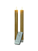 Novaliv Novaliv Stabkerzen LED mit Timer Gold 2er Indoor mit 6 Stunden Timer - in Gold