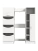 ebuy24 Waschmaschinenschrank Free (3-teilig) Weiß 176 x 68 cm