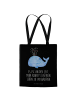 Mr. & Mrs. Panda Shopping Tasche Wal Konfetti mit Spruch in Schwarz