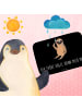Mr. & Mrs. Panda Badematte Faultier Vogel mit Spruch in Schwarz