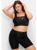 sheego BH ohne Bügel in schwarz