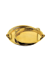 Almina Edles 2er-Set Serviertabletts mit eleganten Griffen in Gold