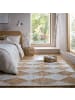 KADIMA DESIGN Teppich Jute Flachgewebe Rauten Muster, Wohnzimmer in Beige