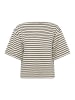 Soaked in Luxury Sweatshirt SLIngina Baggy fit in India Ink and White Stripe