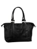 Samantha Look Reisetasche echt Leder in schwarz