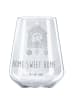 Mr. & Mrs. Panda Bordeauxglas Vogelhaus Home mit Spruch in Transparent