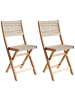 Beliani 2er-Set Gartenstuhl PROSSEDI in Beige/Braun