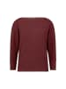 Zero  Glitzer-Shirt mit U-Boot Ausschnitt in Cabernet