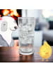 Mr. & Mrs. Panda Wasserglas Hummel flauschig mit Spruch in Transparent