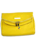 Florence Florence Schultertasche, Clutch Leder gelb ca. 24cm