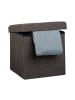 relaxdays Faltbarer Sitzhocker in Braun - 38 cm