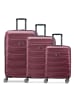 Delsey Meteor 4 Rollen Kofferset 3-teilig mit Dehnfalte in bordeaux