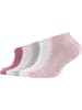 S. Oliver Kinder-Sneaker-Socken 5 Paar in rubin/rosa/grau/weiß