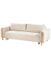 Beliani Schlafsofa KVAM in Beige/Braun - (W) 242 x (H) 85 x (L) 99 cm