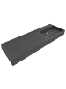Beliani Waschbecken CUSCO in Schwarz - (W) 150 x (H) 13 x (L) 48 cm