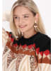 IZIA Damen Pullover in Rot Mehrfarbig