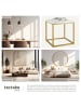 tectake Couchtisch in Marmoroptik, 45 x 45 x 47,5 cm, Belastbarkeit 12 kg