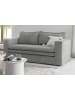 Furn.Design Sofa hellgrau Cord, Couch 2-Sitzer 180 cm
