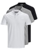 Jack & Jones 3er-Set Poloshirt in White/Grey/Black