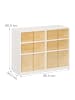 relaxdays Faltbarer Schuhschrank in Weiß/ Braun - (B)86,5 x (H)66,5 x (T)34,5 cm
