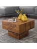 KADIMA DESIGN Beistelltisch Massivholz Wohnzimmertisch 44 x 44 x 30 cm in Massivholz