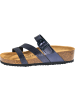 Palado Pantoletten Chios in Blau Metallic Snake