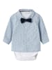 name it Hemdbody mit Fliege in cashmere blue