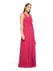 Vera Mont Abendkleid mit Volant in Dark Raspberry