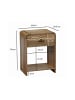 FineBuy Nachttisch in Braun / Mango / 40x30x54