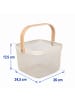 relaxdays Aufbewahrungskorb in Creme - (B)26x (H)17,5 x (T)24,5 cm