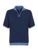 elkline Strick-Poloshirt Breathe In in darkbluemelange - infinity blue