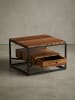 KADIMA DESIGN Couchtisch 60x60x40 cm Massivholz / Metall Sofatisch