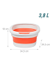 relaxdays Wischmopp -Set in Weiß/ Orange - 3,8 l