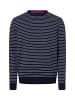 Andrew James Strickpullover in marine weiß - 0002