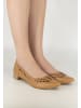 Usha Leder Ballerinas in Beige