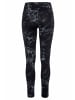 H.I.S Leggings in schwarz-bedruckt, schwarz-uni