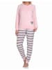 NORMANN Frottee Schlafanzug Bündchen - 77699 in rosa