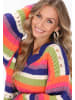 IZIA Women Sweater in blue multicolor