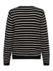CULTURE Strickpullover CUebba Regular fit in Black/Whitecap Stripe