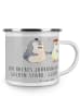 Mr. & Mrs. Panda Tasse 50. Hochzeitstag Goldene Hochzeit mit Spruch in Heather Grey